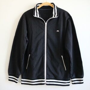 Vintage Nike Black and White Stripe Track Jacket